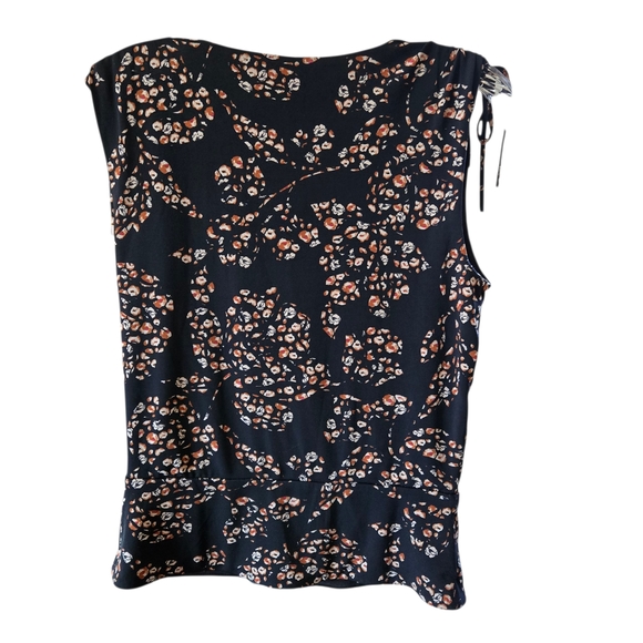 White House Black Market Floral Wrap V Neck Sleeveless Top Blouse XS - Picture 8 of 12